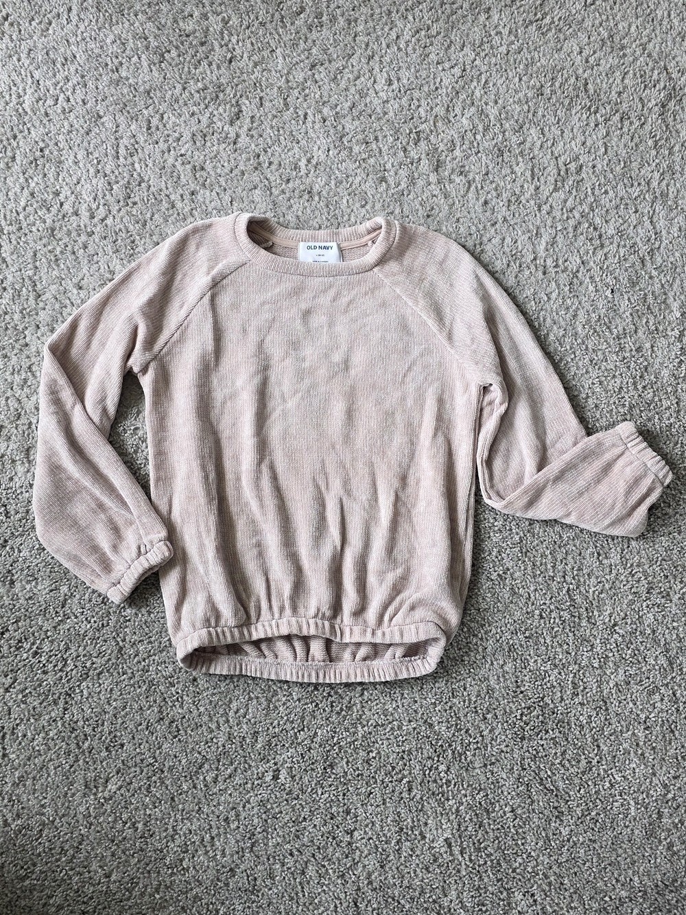 Old Navy Girls Light Tan Knit Pullover Sweater Size L (10-12)